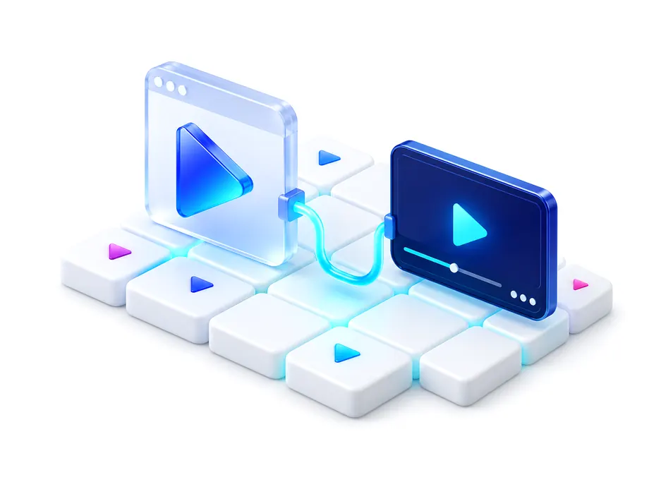 웹 연동을 표현한 PlaynPlay 일러스트
