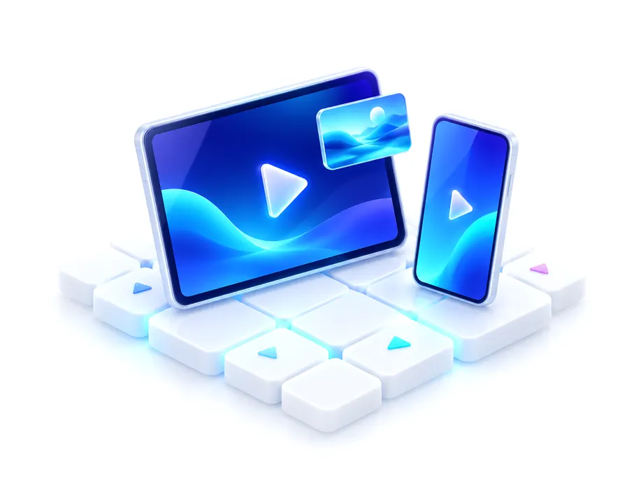 iOS 앱 보안 재생을 표현한 PlaynPlay 일러스트