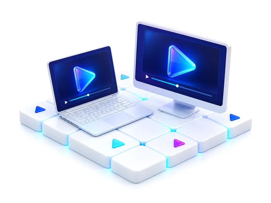 Windows·macOS 재생을 표현한 PlaynPlay 일러스트